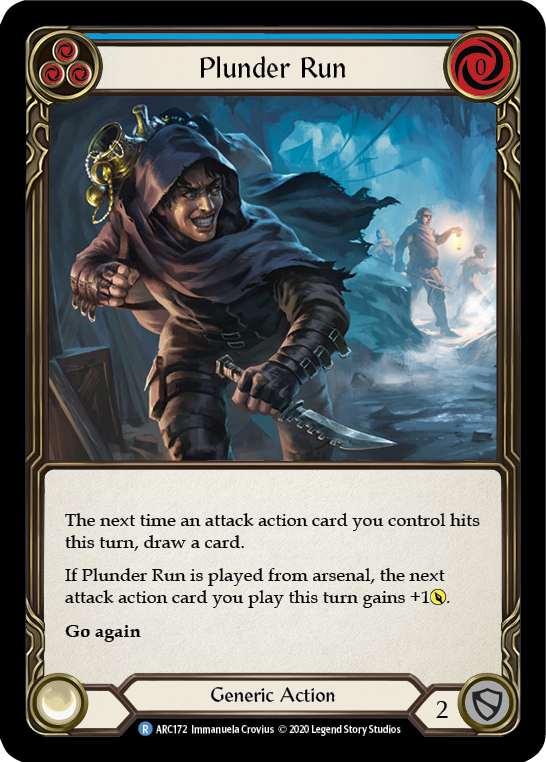 Plunder Run (Blue) [Arcane Rising Unlimited] Unlimited Normal