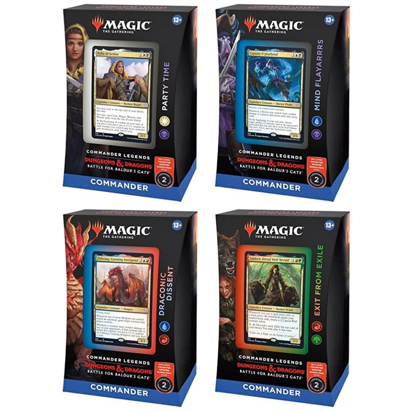 MTG COMMANDER LEGENDS BALDURS GATE SEAL CASE (4 DECKS)