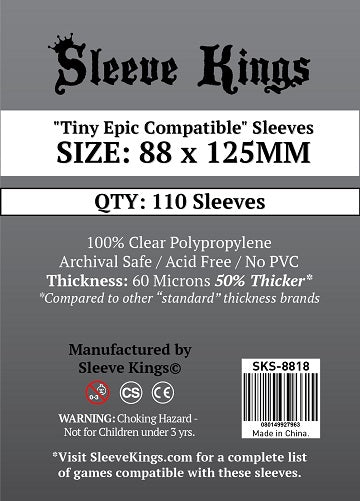 SK 'TINY EPIC COMPATIBLE' SLEEVES 88MMX125MM 110CT