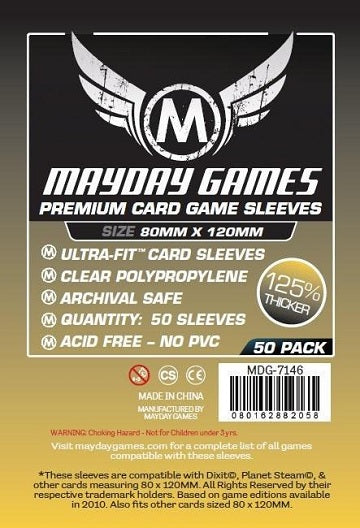 MAYDAY THICK SLEEVES 80mm X 120mm 50CT