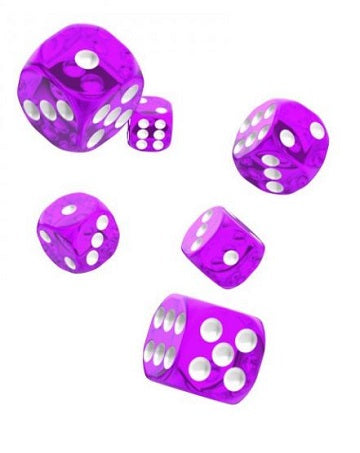 Oakie Doakie 36D6 12mm Dice - Translucent Purple