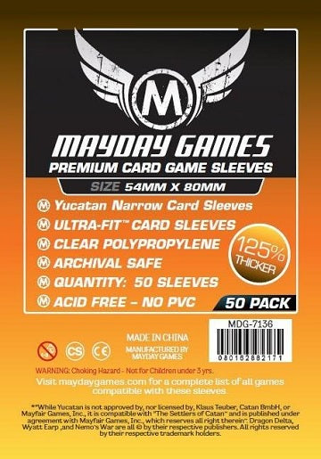 MAYDAY THICK SLEEVES 54mm X 80mm 50CT