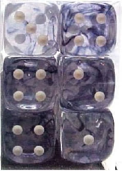 Chessex: Nebula 12D6 Black/White 16mm