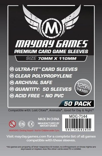 MAYDAY PREMIUM MAGNUM LOST CITIES SLEEVES 70mmX110mm 50CT