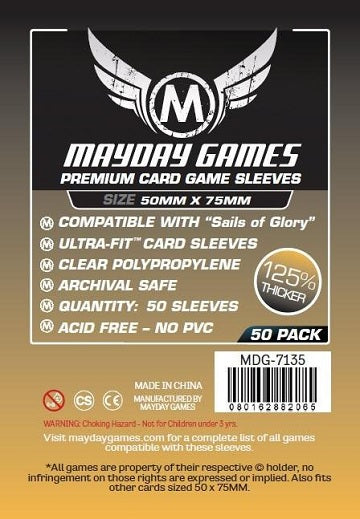 MAYDAY THICK SLEEVES 50MM X 75MM 50CT