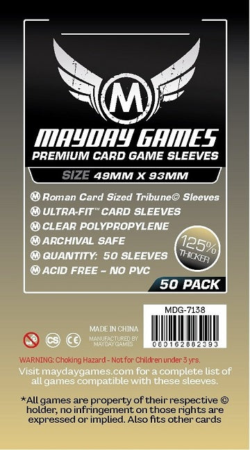 Mayday Thick Sleeves 49mm x 93mm 50ct