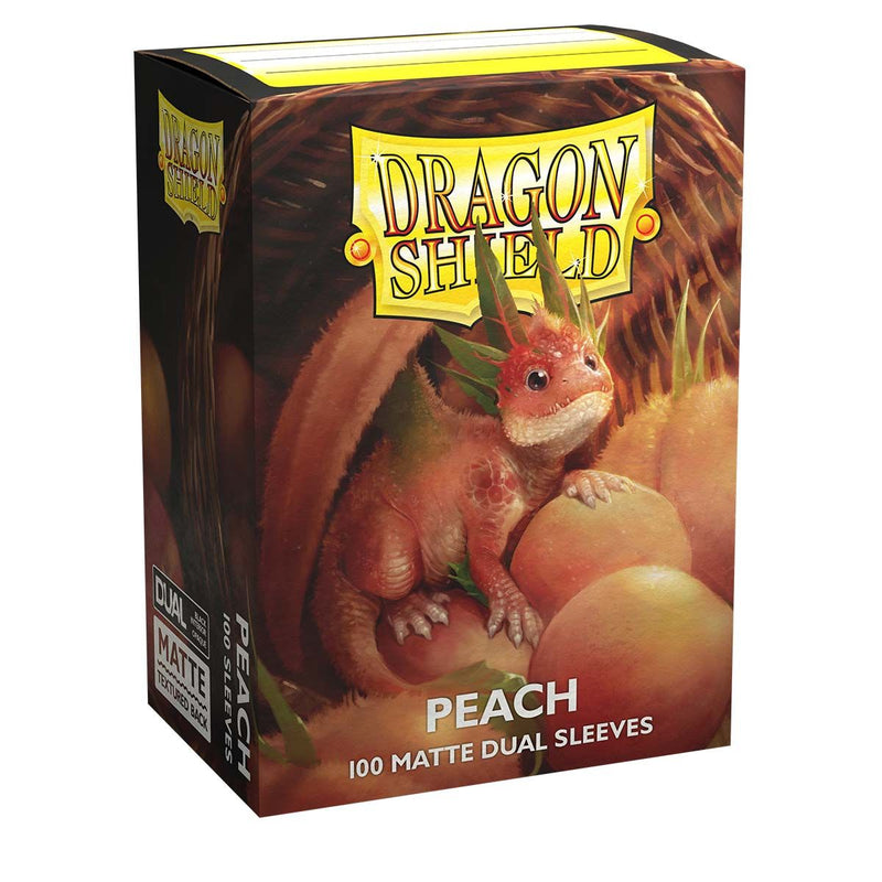 Dragon Shield Pochettes Double Pêche Mat 100ct