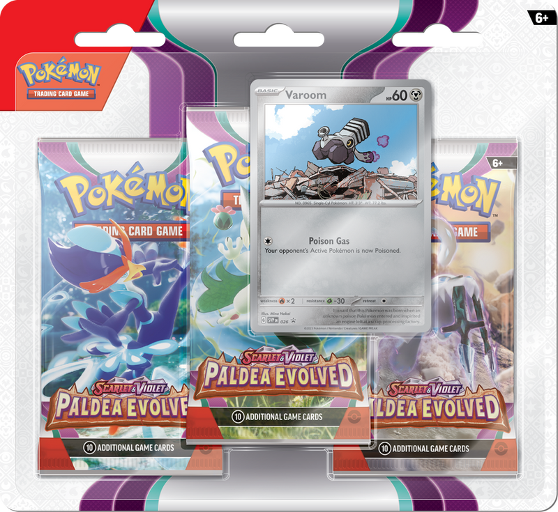Pokemon SV2 Paldea Evolved 3PK Blister Varoom